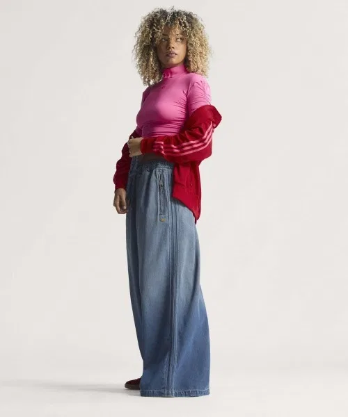 Джинсовые спортивные штаны adidas Originals свободного кроя, синие — фото 4