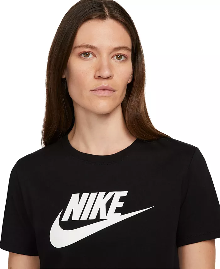Спортивная футболка Essentials Logo для женщин Nike, черный — фото 3