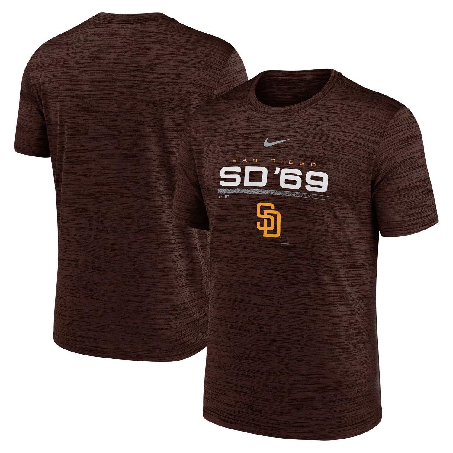 

Мужская коричневая футболка San Diego Padres с надписью Velocity Performance Nike, Коричневый, Мужская коричневая футболка San Diego Padres с надписью Velocity Performance Nike