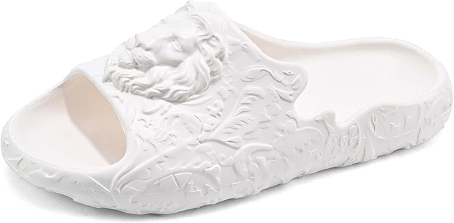 

Летние спортивные повседневные мужские шлепанцы-сандалии, модные, удобные, прочные, с противоскользящей толстой подошвой из ЭВА Generic, белый