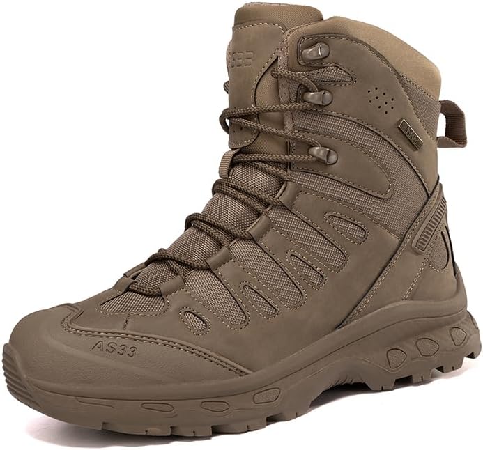 

Мужские тактические военные ботинки с боковой молнией, легкие мотоботы, рабочая обувь, боевые армейские ботинки для мужчин, походные ботинки Senlongbao, хаки