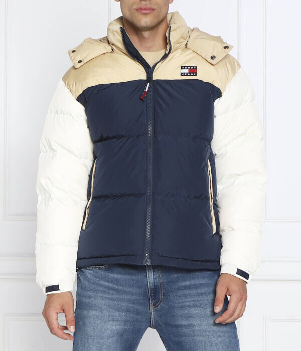 

Пуховик мужской Tommy Jeans короткий с капюшоном, мультиколор