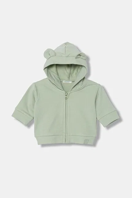 Детская кофта на молнии из мягкого хлопка United Colors of Benetton, зеленый