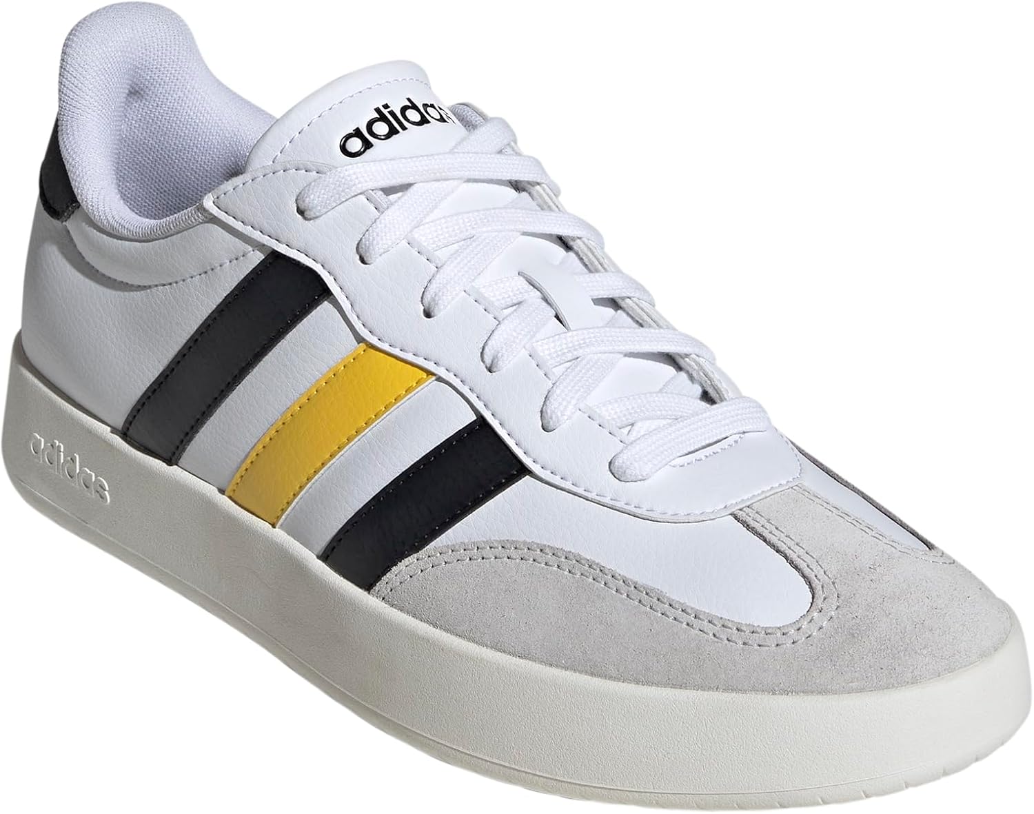 Мужские модные кроссовки Adidas Barreda, белый/черный/желтый — фото 2