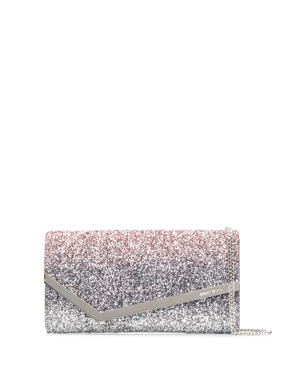 

Сумка через плечо Emmie c блестками Jimmy Choo, серебристый