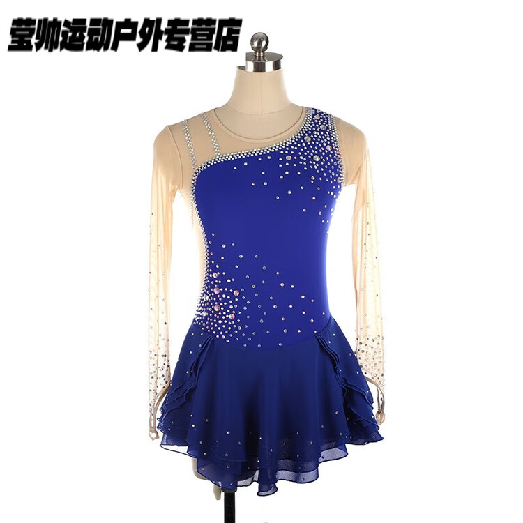 

HEAD Фигурное платье для выступлений с пайетками и стразами, цвет royal blue, размер L