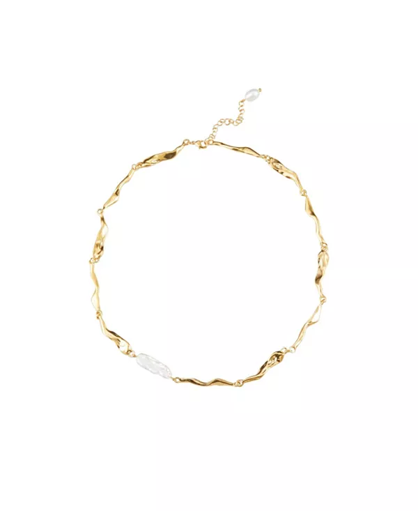 

Ожерелье из литого пресноводного барочного жемчуга Classicharms, gold