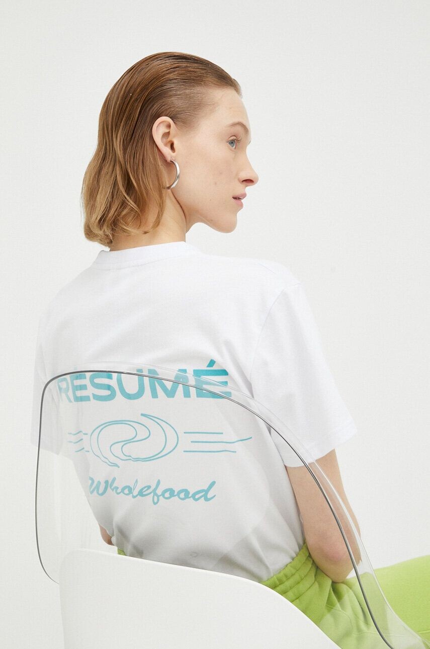 

Хлопковая футболка с резюме Resume, белый