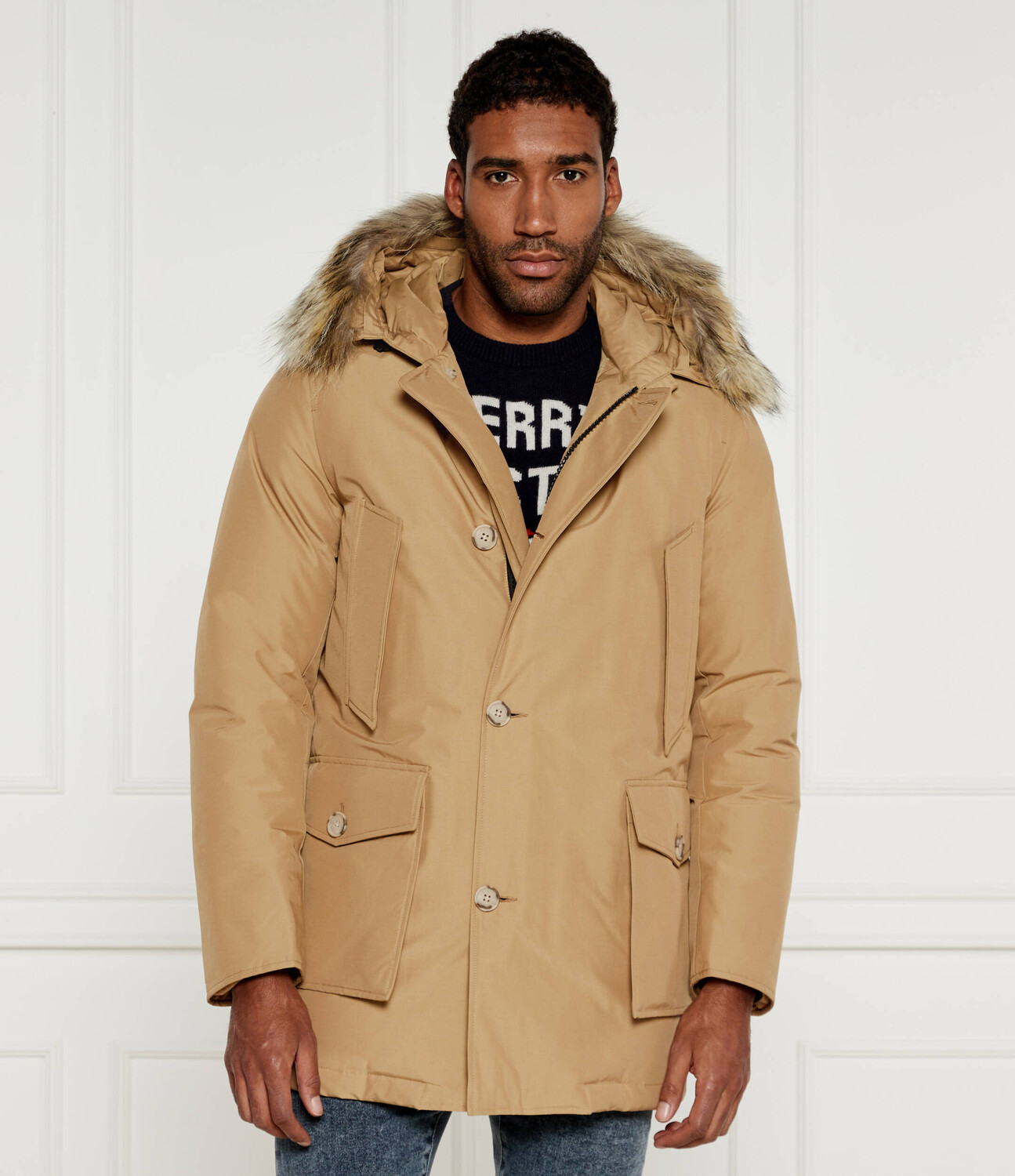 

Парка Woolrich Regular Fit, кэмел