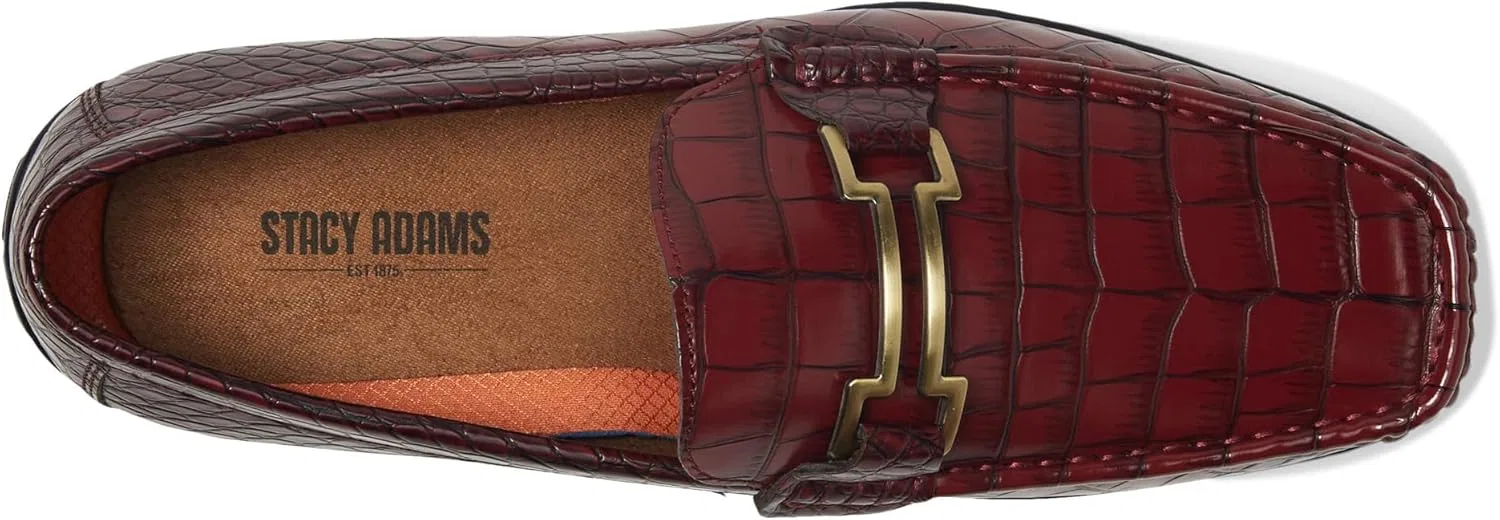 Мужские лоферы Stacy Adams Embrey Moc Toe Driver Loafer, Wine Red — фото 3