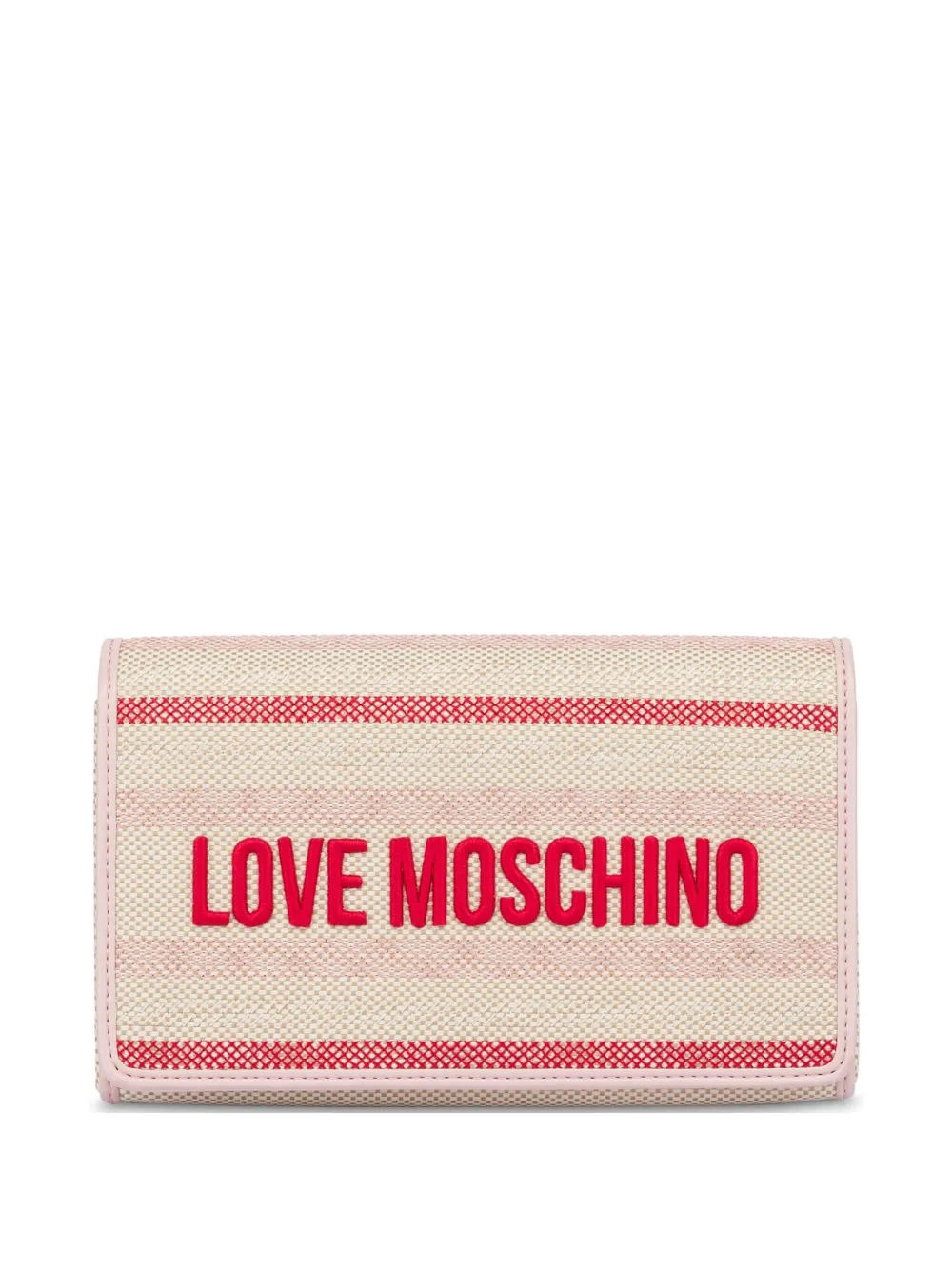 

Сумка через плечо с вышитым логотипом Love Moschino, розовый