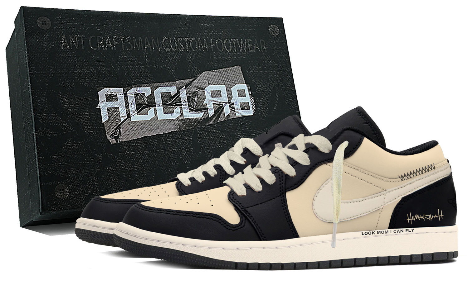 

Jordan Мужские баскетбольные кроссовки Air 1 с износостойким низким верхом, винтажного дизайна, бежево-черный