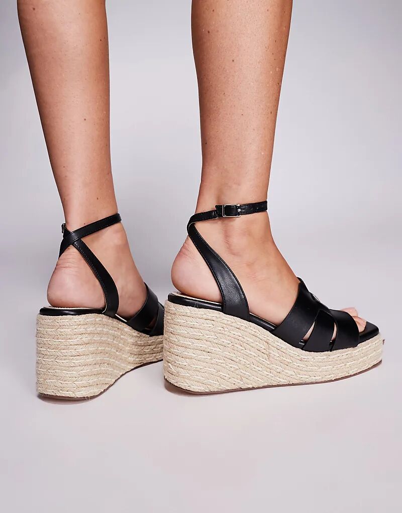 Босоножки на танкетке SIMMI Shoes Bellamy черного цвета — фото 3