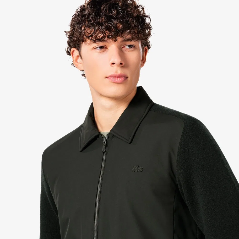 Мужской лёгкий гибридный жакет тёмно-хаки от Lacoste — фото 2