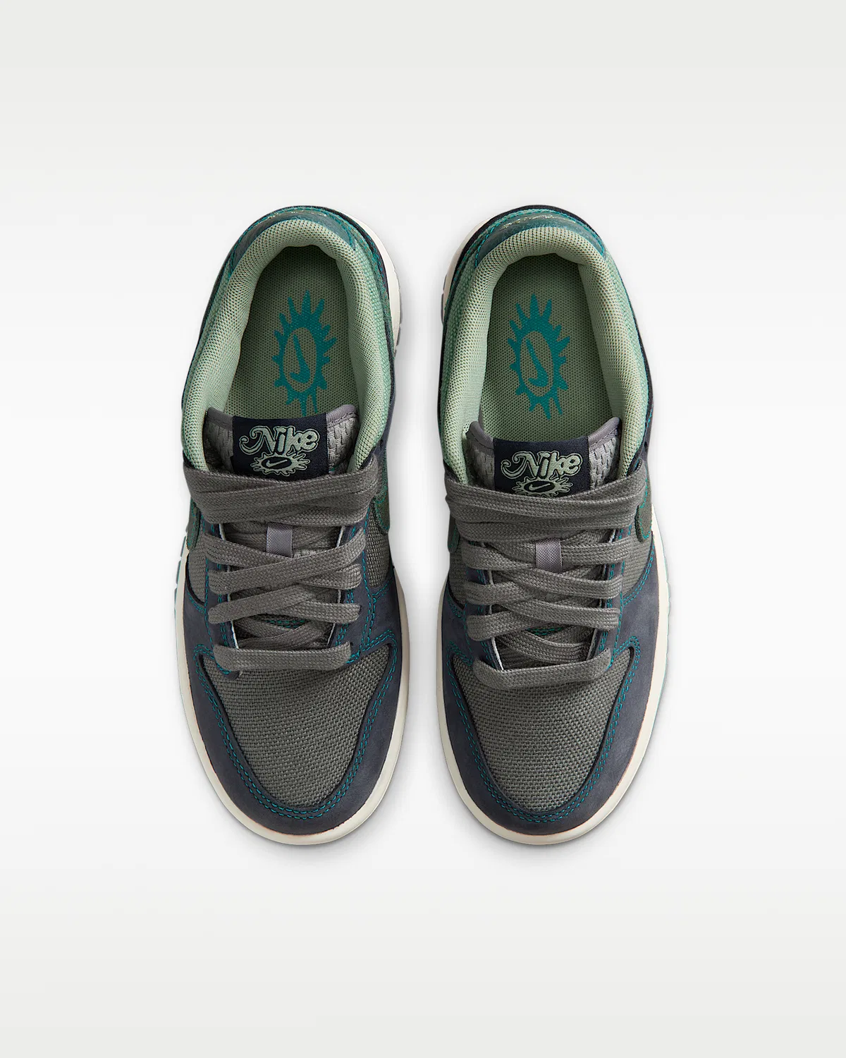 Детские кроссовки Nike Dunk Low LV8 1, Pencil Point/Dark Obsidian/Steam/Mineral Slate — фото 4