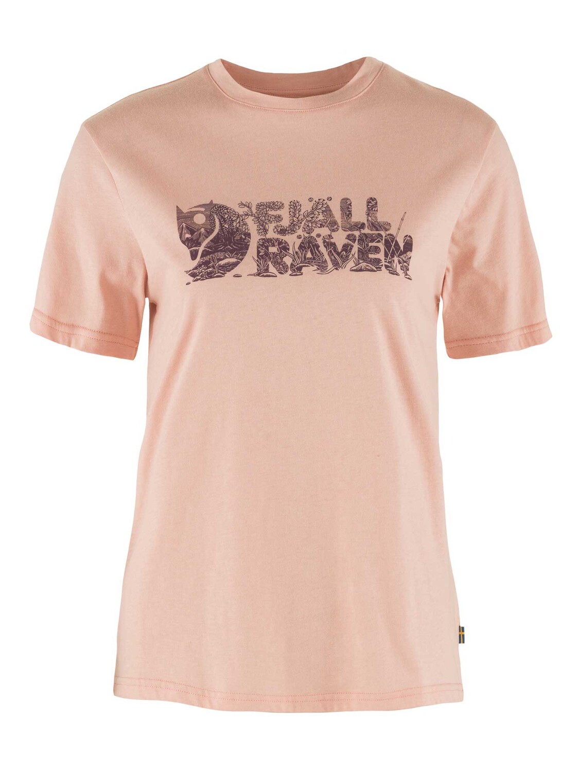 

Футболка Fjallraven Lush Logo T-shirt W, розовый