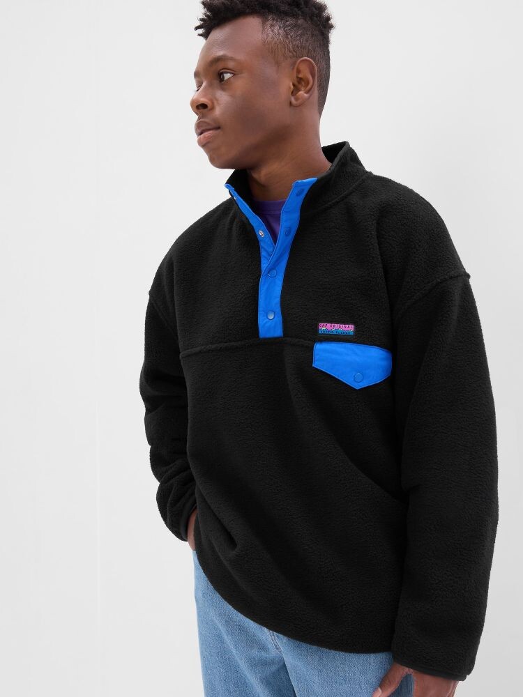 

Детская флисовая толстовка Gap, черный