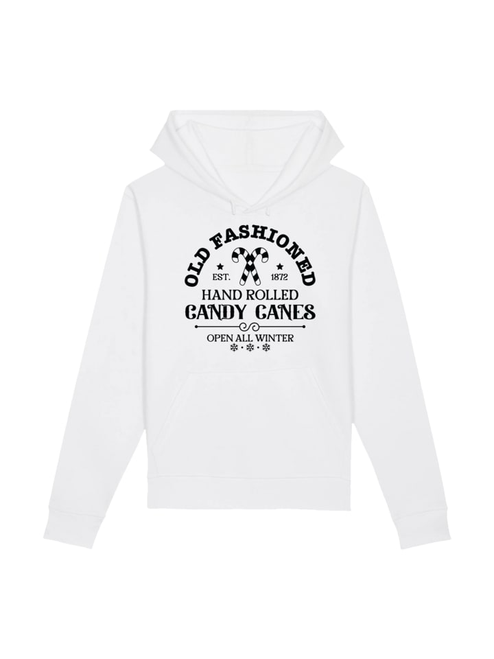 

Пуловер F4NT4STIC Hoodie Cany Canes Retro Weihnachten Sign, белый