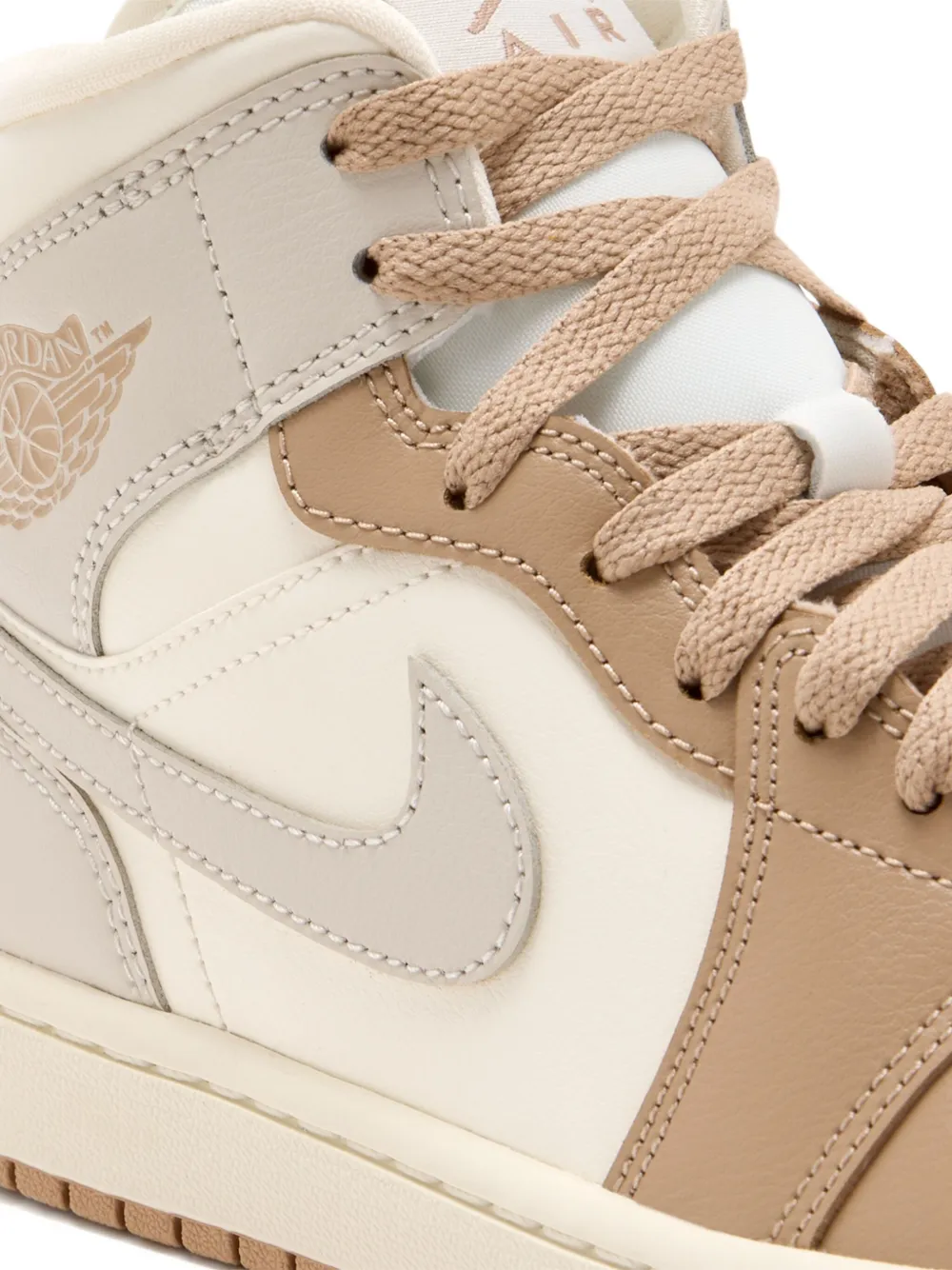 Высокие кроссовки Air Jordan 1 Nike, коричневый — фото 3