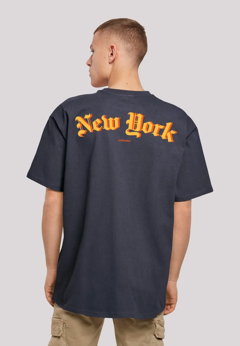 

F4NT4STIC Футболка "New York Orange OVERSIZE TEE", принт, цвет морской волны