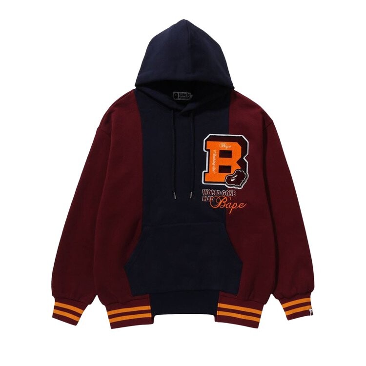 

Худи BAPE Badges Color Blocking 'Navy', синий