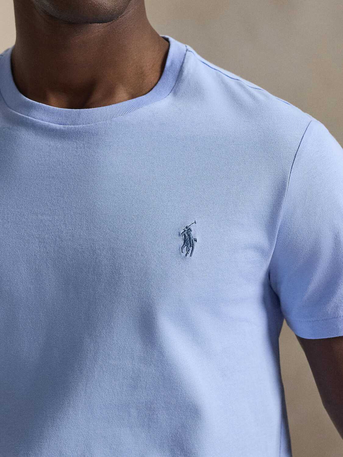 Polo Ralph Lauren Поло Regular fit в светло-голубом цвете — фото 2