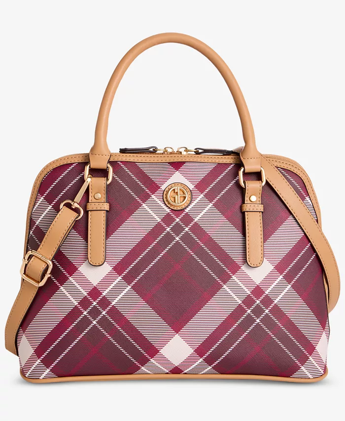 

Сумка-саквояж Plaid Dome Giani Bernini, красный