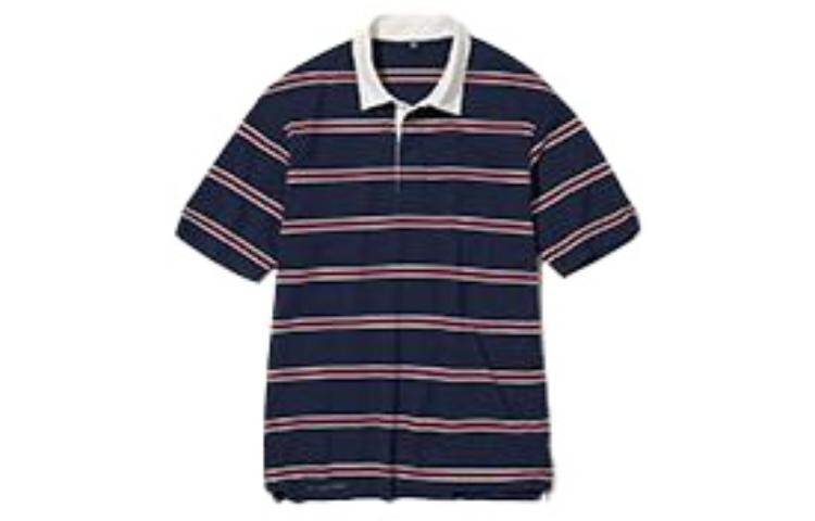 

Рубашка поло унисекс темно-синяя Uniqlo, темно-синий