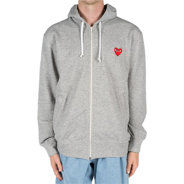 Толстовка multi heart zip up hoodie 'grey' Comme Des Garcons Play, серый — фото 4