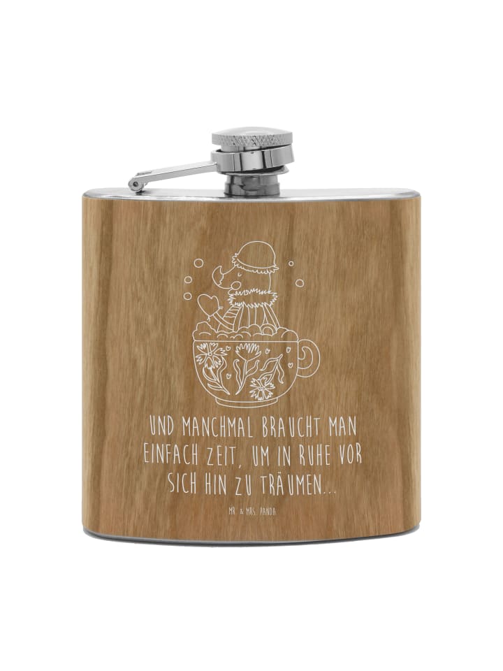 

Mr. & Mrs. Panda Фляга Flachmann Katze König ohne Spruch in Braun