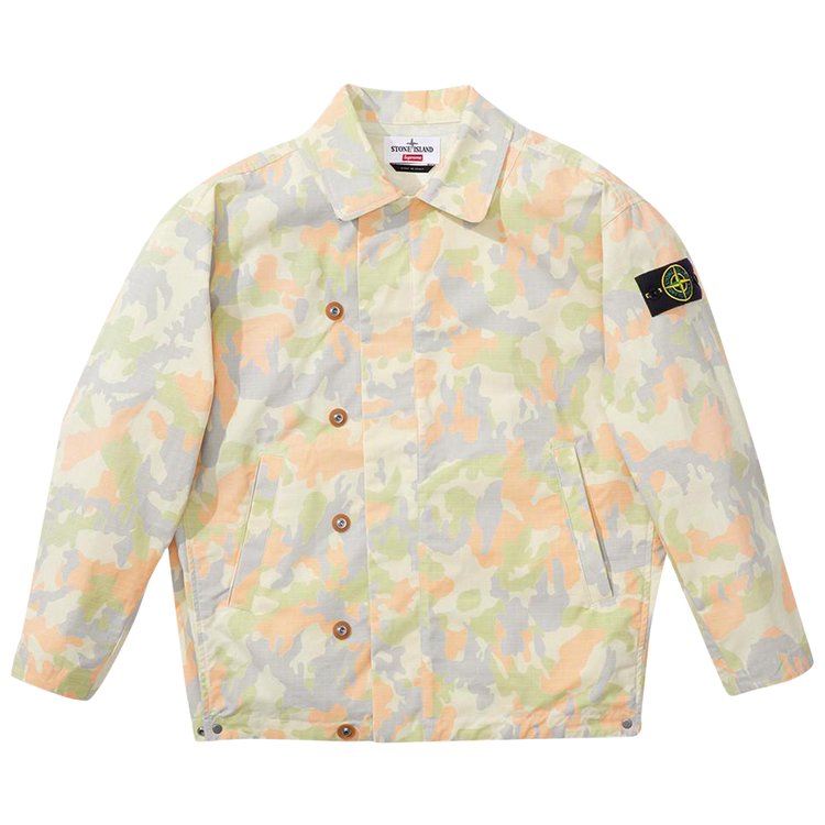 

Куртка Supreme x Stone Island Reactive Ice Camo Ripstop Jacket, бежевый