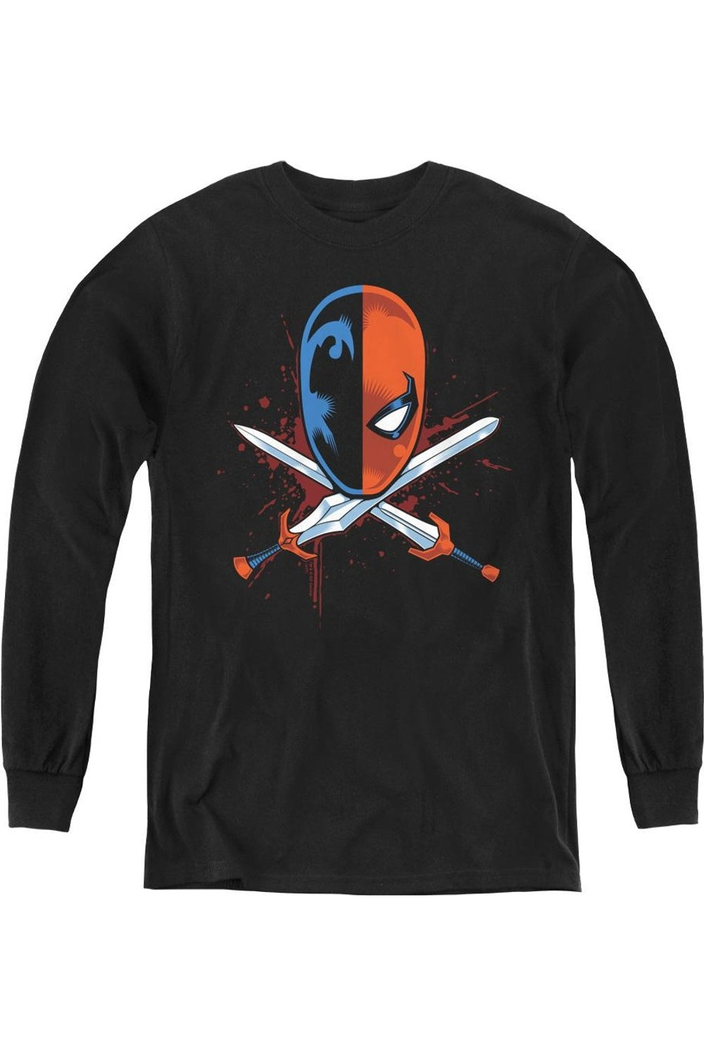 

Футболка с длинным рукавом для подростков "Justice League of America" с перекрещенными мечами Gildan, черный