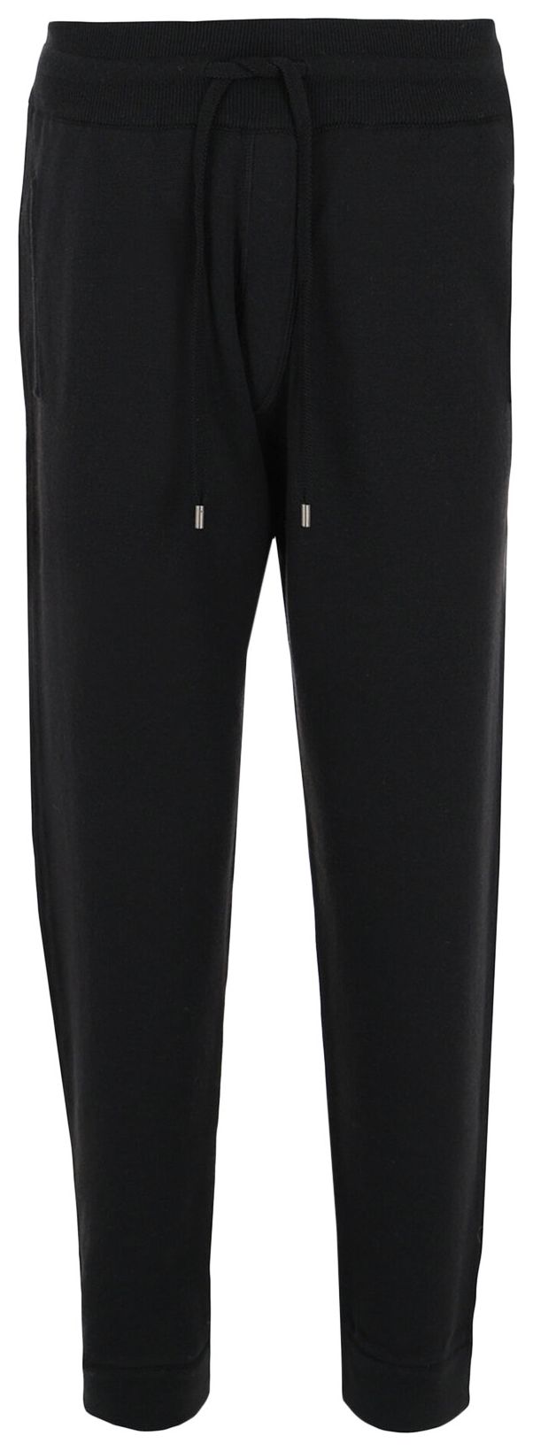 

Вязаные спортивные брюки Ferragamo на шнуровке, черные