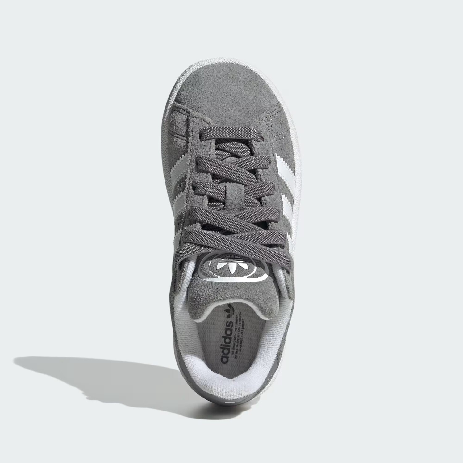 Эластичные кружевные туфли Campus 00s для детей Adidas, цвет Grey Three/Cloud White/Gum — фото 2
