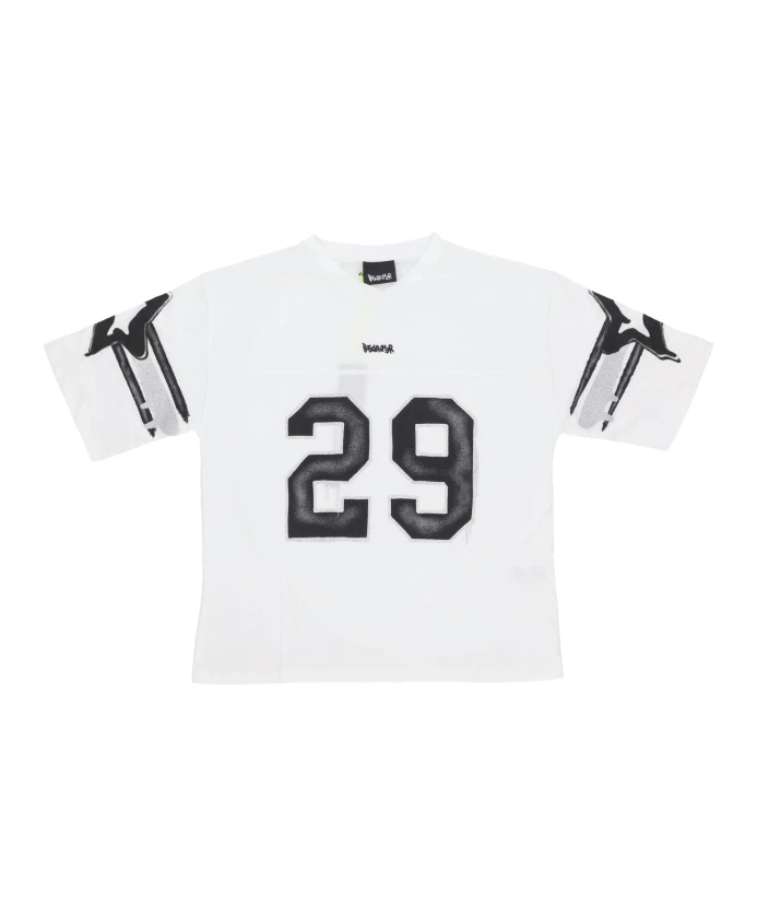 

Белая футболка с V-образным вырезом и принтом Disclaimer, белый