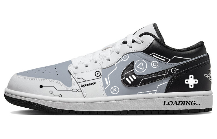 Кроссовки Air JORDAN 1 Vintage Basketball Shoes Men Low-Top Black White
