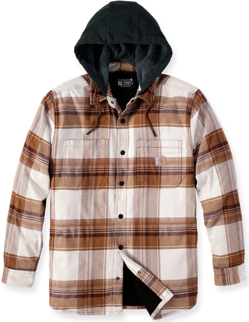 

Рубашка Carhartt Rugged Flex Flannel Hooded Shirt, светло-коричневый