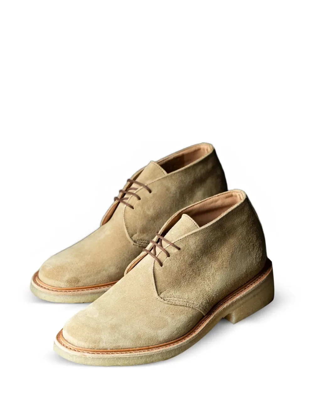 Замшевые ботинки на шнуровке X Trickers Fortela, бежевый