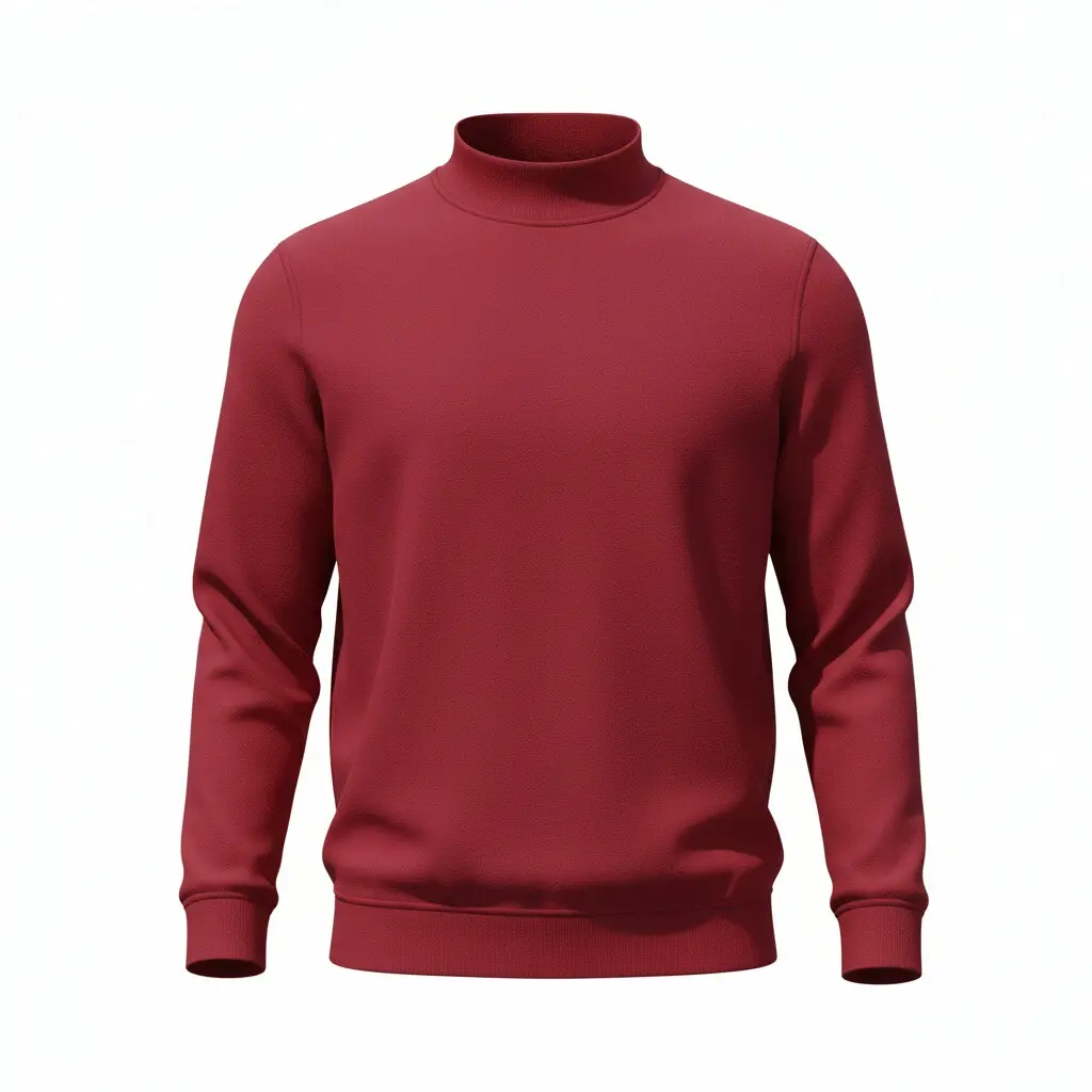 

Футболка мужская, полуводолазка, утолщенная, прямой крой Mr.Bu, [small turtleneck]ancora красный