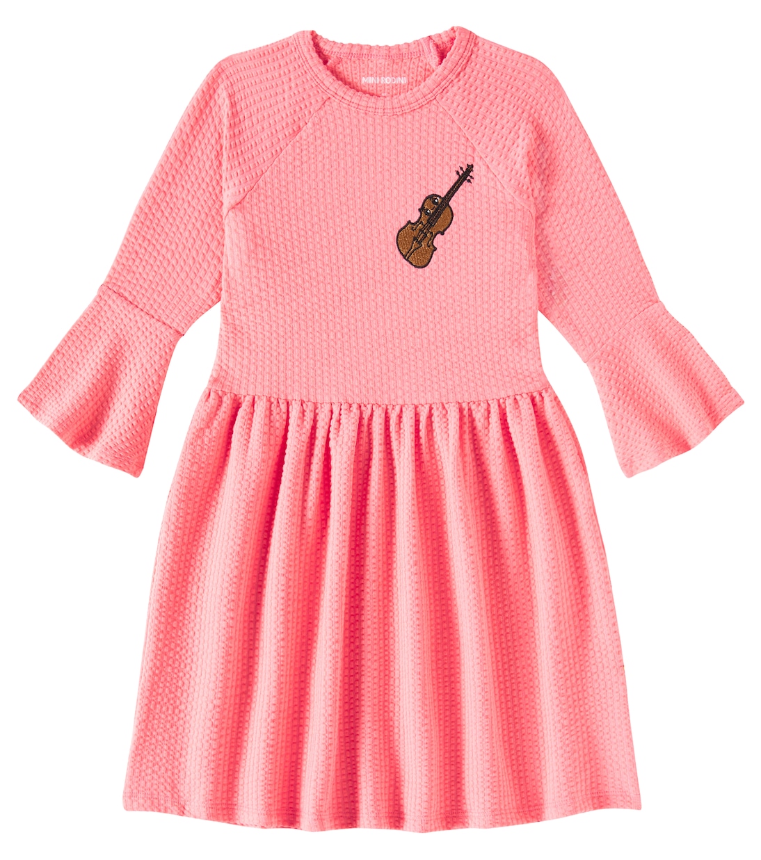 

Платье с вышивкой в виде скрипки Mini Rodini, розовый