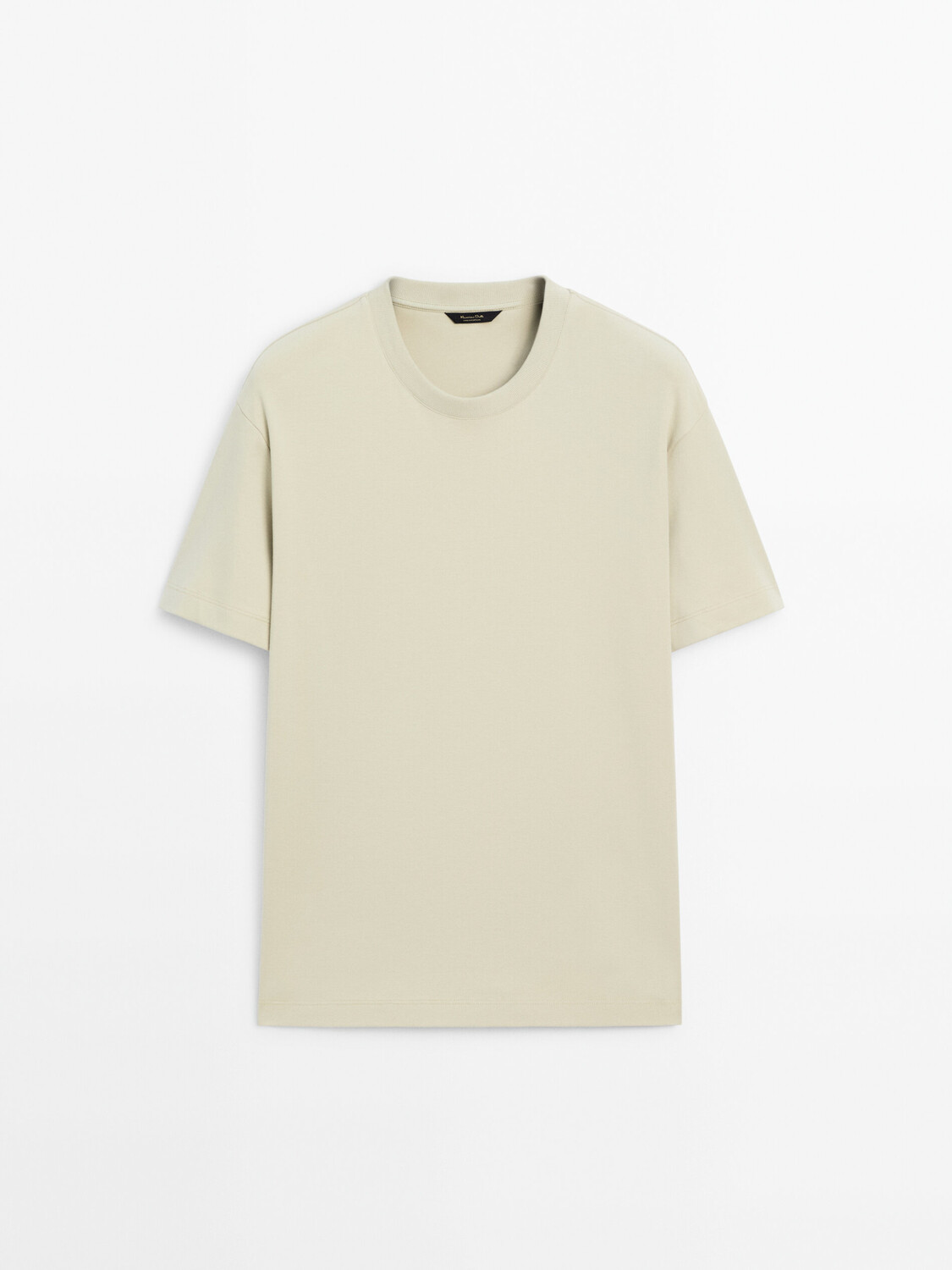 

Футболка с короткими рукавами и круглым вырезом Massimo Dutti, зеленый
