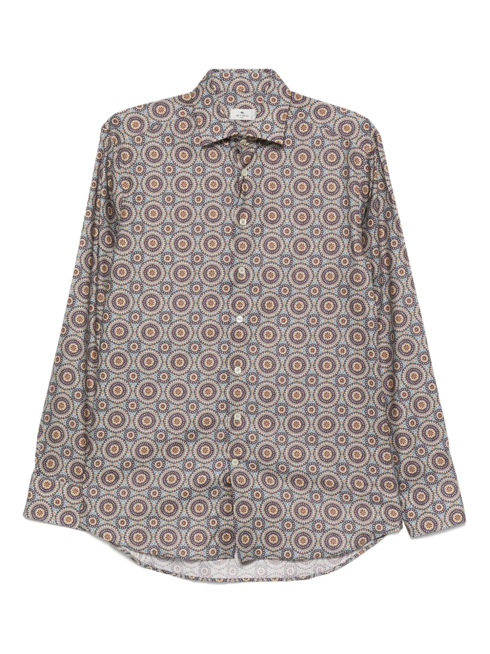 

Рубашка с длинными рукавами и узором ETRO, синий