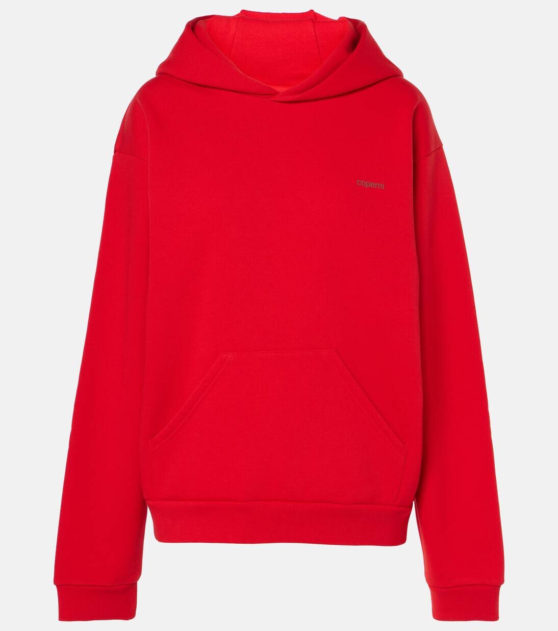 

Толстовка с капюшоном из хлопчатобумажной ткани Horn Coperni, цвет red-green print