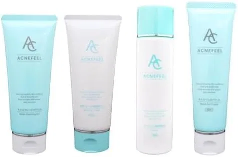 Набор для ухода за кожей Acne Feel очищающий гель, пенка, лосьон, гель-крем 100г+150г+150мл+60г