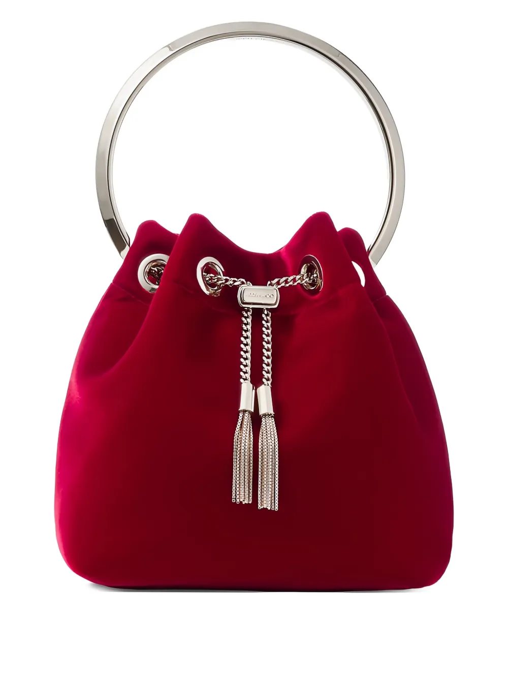 

Сумка-ведро Bon Bon с кольцом сверху JIMMY CHOO, красный