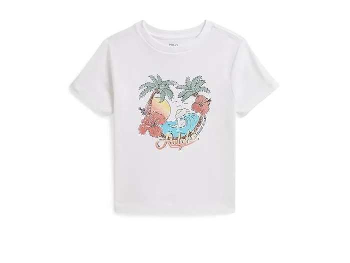 Футболка хлопковая с принтом Cotton Jersey Graphic Tee Polo Ralph Lauren Kids, Light Navy