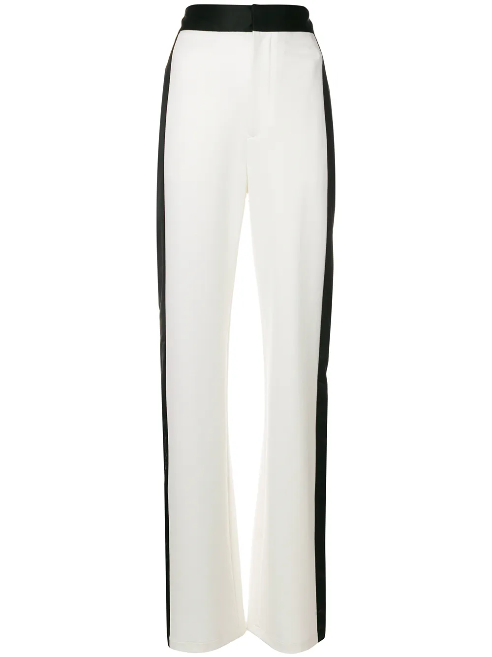 

Брюки с завышенной талией и контрастной отделкой MM6 Maison Margiela, белый