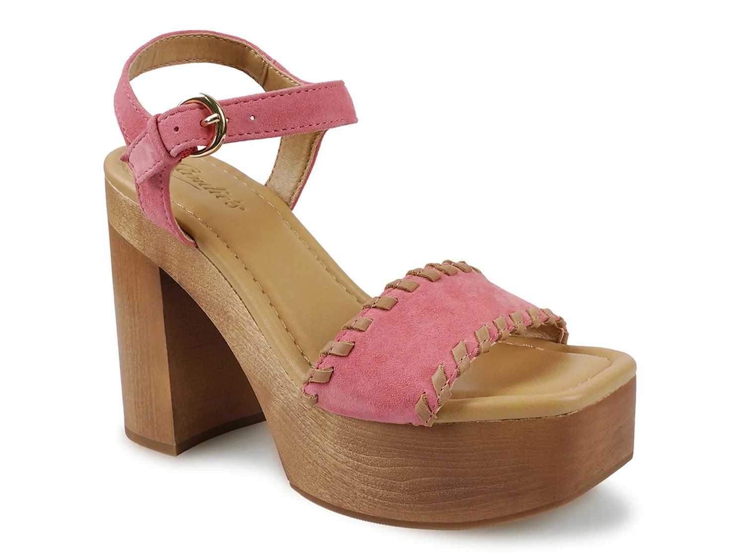 Сандалии Candie's Michell Platform Sandal, Coral Suede