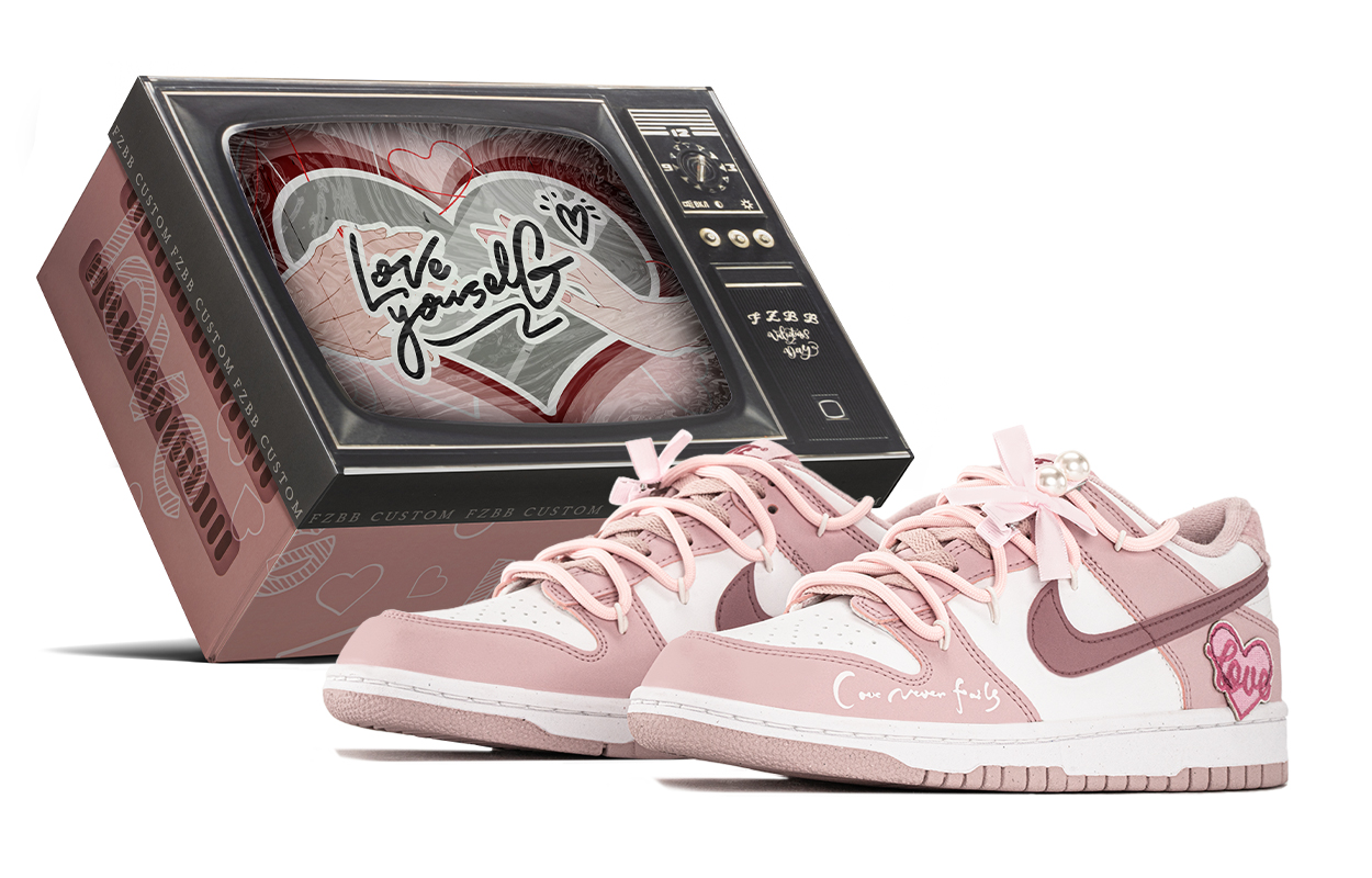 

Nike Детские баскетбольные кроссовки Dunk Low Top розовые для подростков