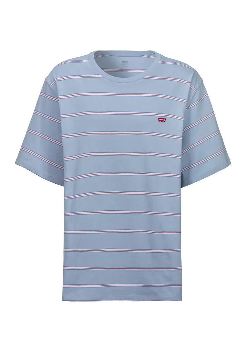 

Рубашка Levi's Plus с круглым вырезом "BIG ORIGINAL HM TEE" в полоску, цвет Seaside Stripe Soft Chambray